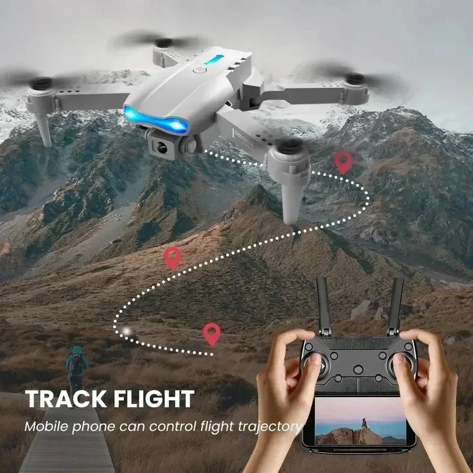 E99 Brushless drone HD aerial photography dual camera optical flow positioning aircraft folding remote control aircraft - Image 4